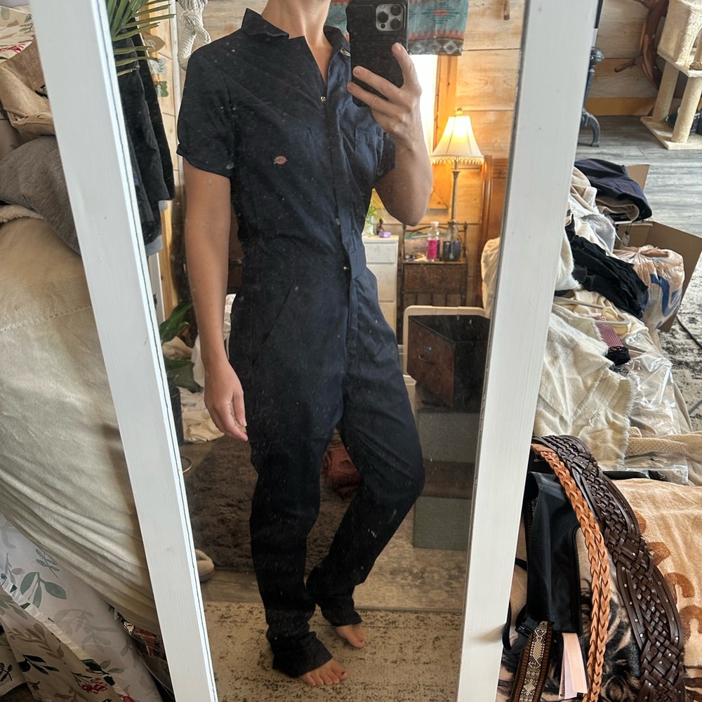 Dickies NAVY Blue Workwear COVERALLS XS SMALL